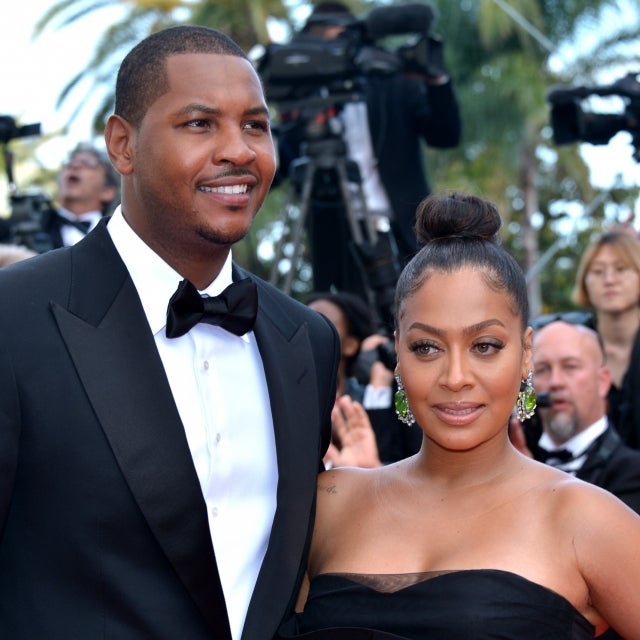 Professional basketball player Carmelo Anthony and television personality La La Anthony attend the "Loving" premiere during the 69th annual Cannes Film Festival at the Palais des Festivals on May 16, 2016 in Cannes, France.