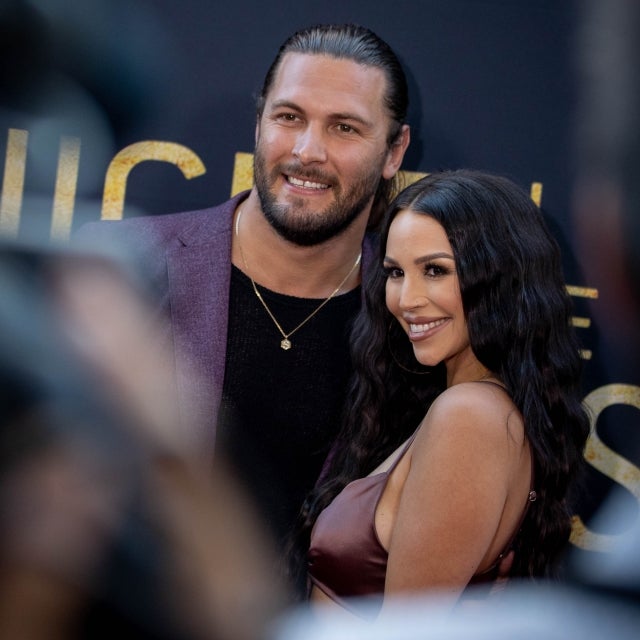 Brock Davies and Scheana Shay attend the Los Angeles special screening of Lionsgate's 'Midnight in the Switchgrass' at Regal LA Live on July 19, 2021 in Los Angeles, California. 