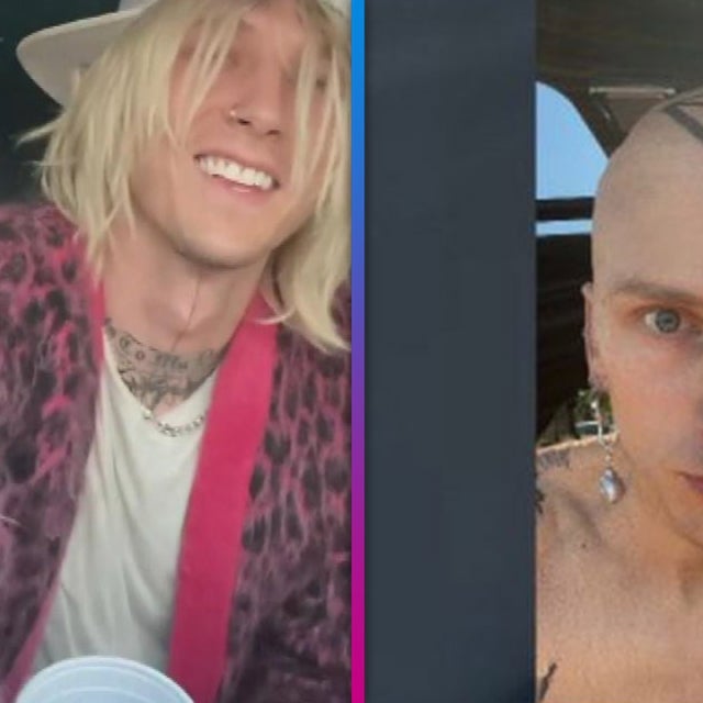Machine Gun Kelly Reveals Head Tattoo After Shaving His Hair Off