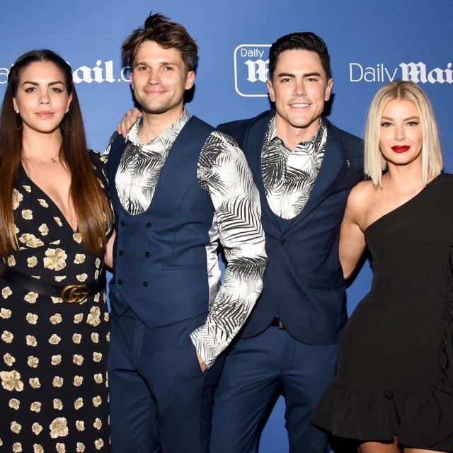 Vanderpump Rules stars Katie Maloney-Schwartz, Tom Schwartz, Tom Sandoval and Ariana Madix attend a Daily Mail event at TomTom
