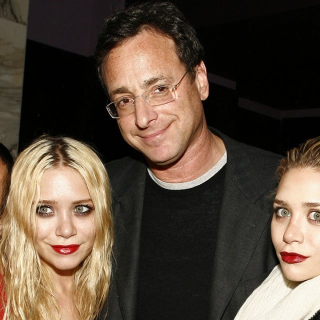 Gilbert Gottfried, Mary-Kate Olsen, Bob Saget and Ashley Olsen attend the DVD release party of "Farce of the Penguins" at Tenjune on January 30, 2007 in New York City.
