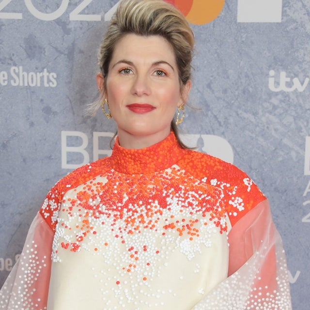 Jodie Whittaker arrives at The BRIT Awards 2022 at The O2 Arena on February 8, 2022 in London, England.