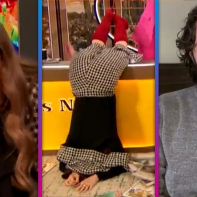 Drew Barrymore Freaks Out and Falls After Penn Badgley Surprises Her 