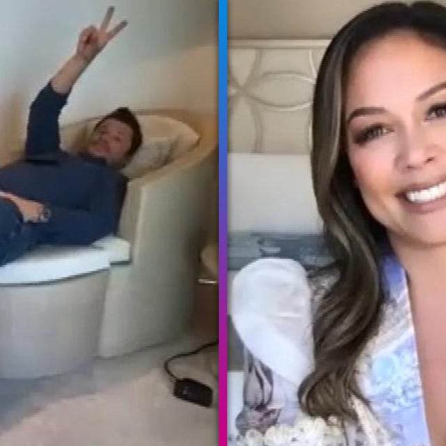 Nick Lachey Crashes Wife Vanessa's Super Bowl Commercial Interview (Exclusive)
