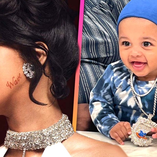 Cardi B Shows Off Face Tattoo of Her Son Wave's Name 