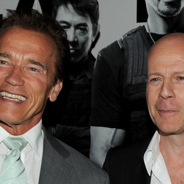 Arnold Schwarzenegger, Bruce Willis at the premiere of Lionsgate Films' "The Expendables" at Grauman's Chinese Theatre on August 3, 2010 in Hollywood, California.