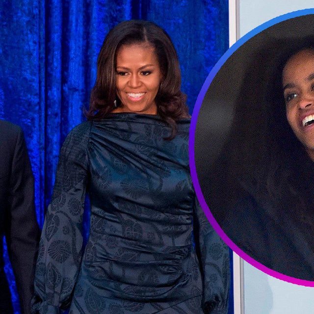Barack, Michelle, and Malia Obama
