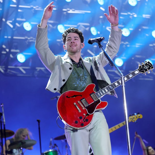 Nick Jonas performs onstage during Jonas Brothers “Five Albums, One Night” Tour - New York at Yankee Stadium on August 13, 2023 in New York City.
