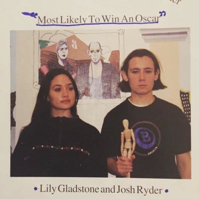 Lily Gladstone voted "most likely to win an Oscar" in her high school yearbook