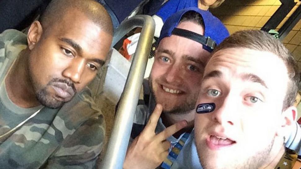 Kanye West Was Not in the Mood For Selfies at the Super Bowl