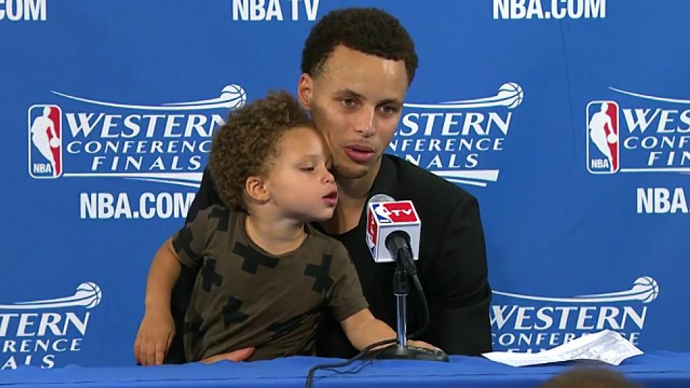 Watch This NBA Player's Daughter Adorably Steal the Spotlight During an