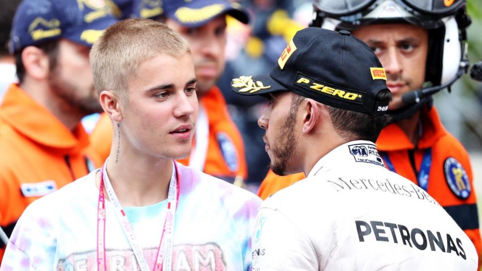 Justin Bieber First to Congratulate Lewis Hamilton on Monaco Grand Prix Win  -- Watch Him Swig Champagne!