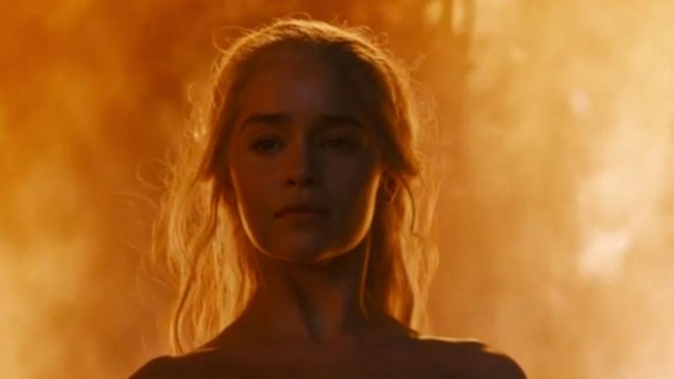 Emilia clarke fiery nude scene from game of thrones