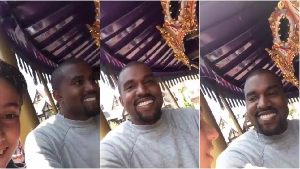 Kanye West Is Nothing but Smiles in Sweet Snapchat Video With a Young at Disneyland | Tonight