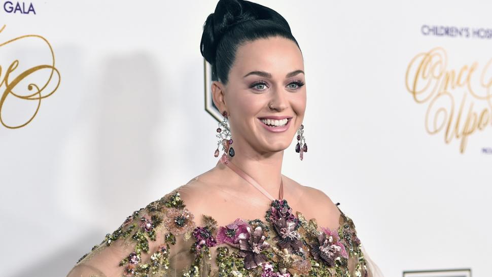 Katy Perry Stuns in Champagne Gown at Star-Studded Children's Hospital L.A. Fundraising Gala ...