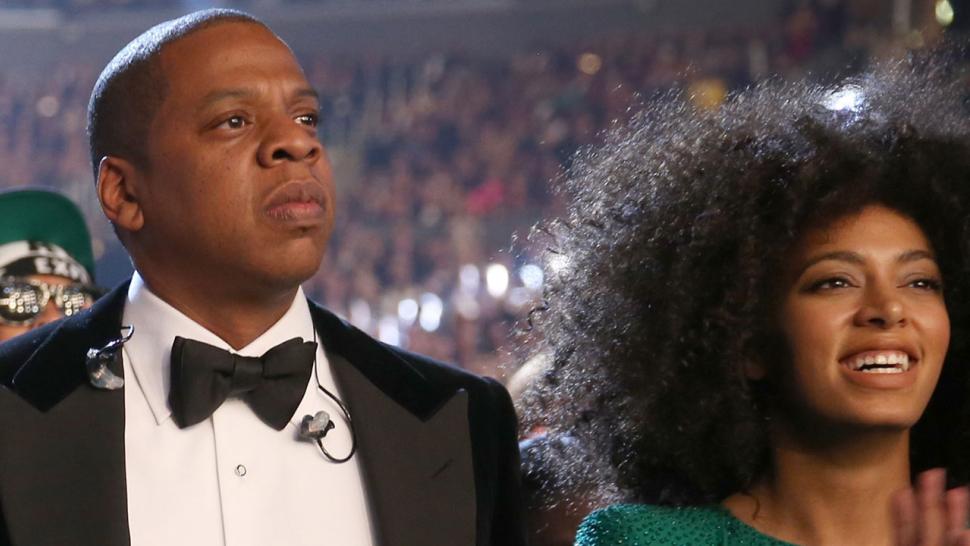 JAY-Z and Solange Knowles at 55th Annual GRAMMY Awards 