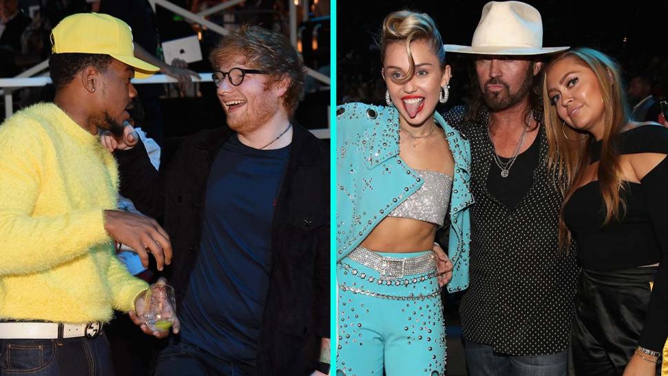 Chance the Rapper, Ed Sheeran and Miley Cyrus' family at the MTV VMAs