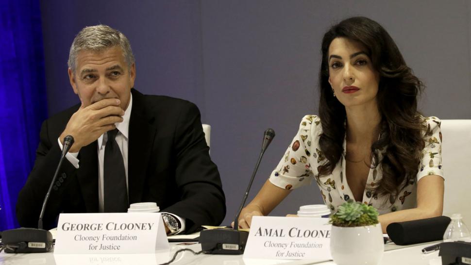George and Amal Clooney at Leaders Summit for Refugees