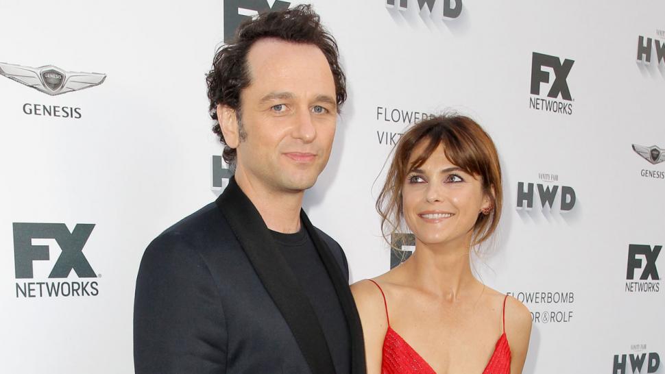 Keri Russell and Matthew Rhys at pre-Emmys party