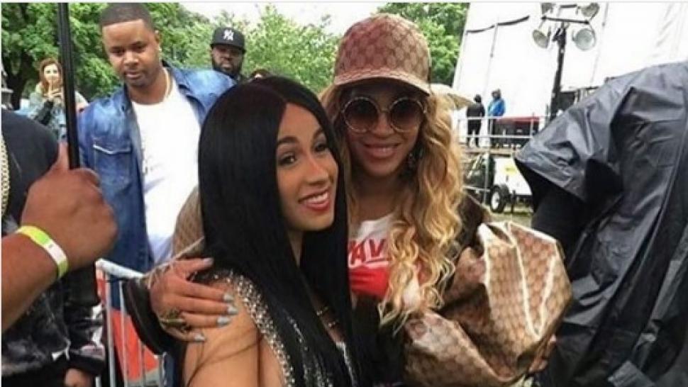 Beyonce and Cardi B at Made In America Festival 090317