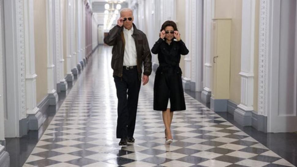 Joe Biden and Julia Louis-Dreyfus screen grab