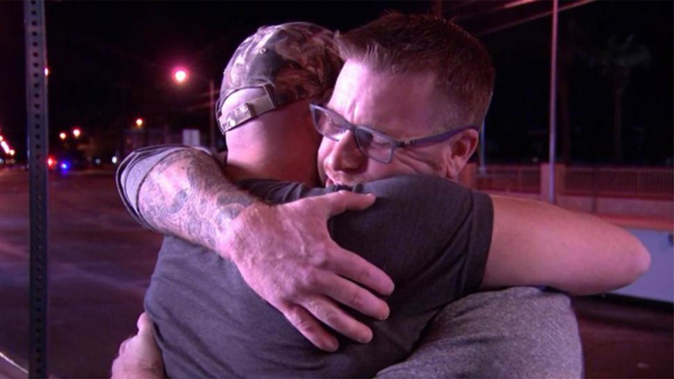 Las Vegas victim meets the man who saved him