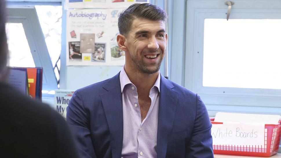 Michael Phelps at Colgate event