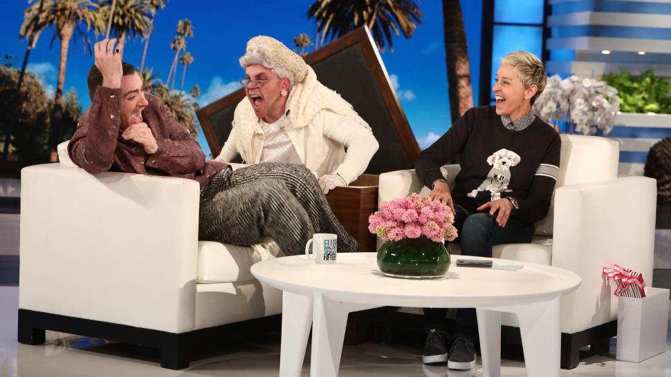 Sam Smith Gets Scared by Ellen DeGeneres -- Twice ...