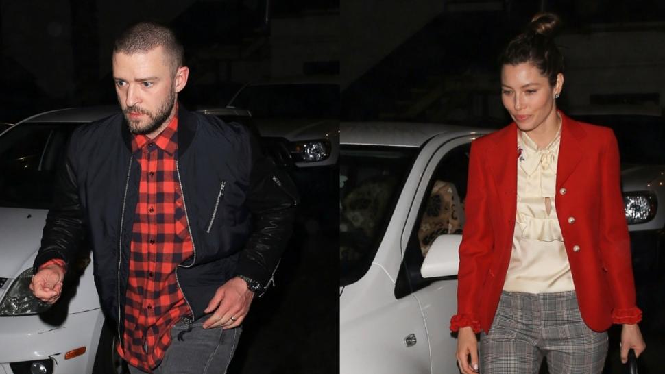 Justin Timberlake and Jessica Biel Split Screen