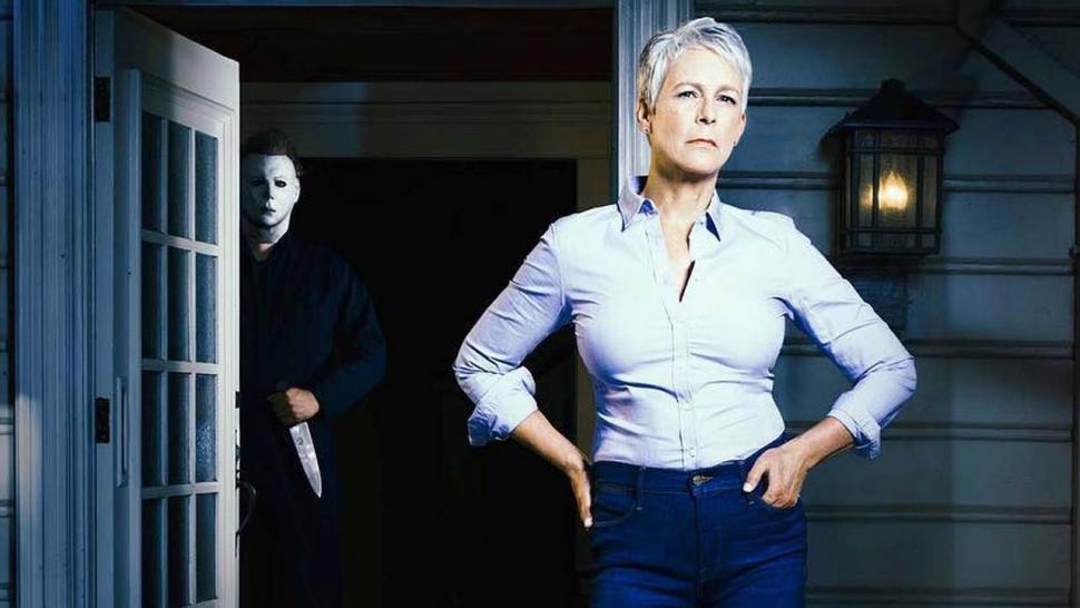 Jamie Lee Curtis and Michael Myers in New 'Halloween' Promo Pic