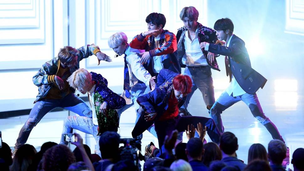BTS perform at the 2017 American Music Awards at the Microsoft Theater in LA