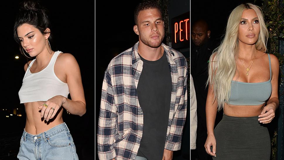 Kendall Jenner, Blake Griffin, and Kim Kardashian attend her birthday party