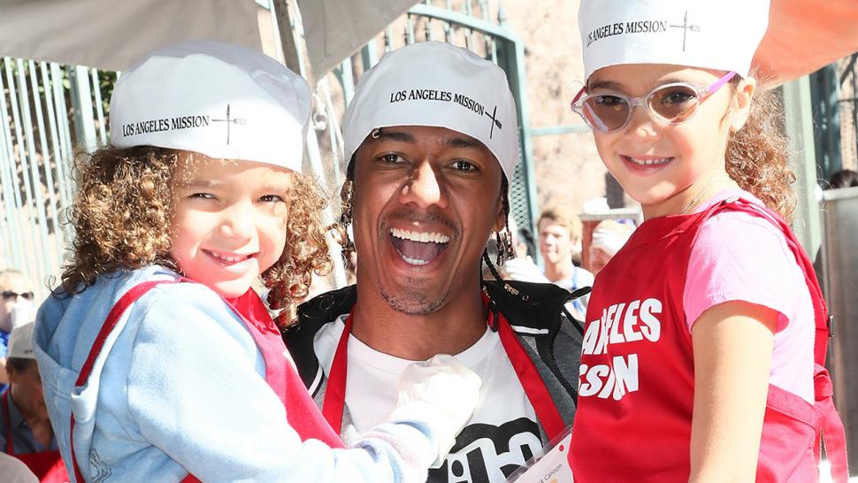 Nick Cannon and his twins