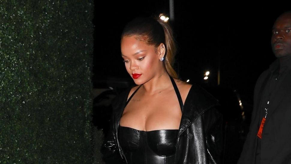 Rihanna in leather