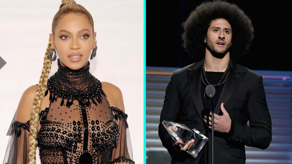 Beyonce and Colin Kaepernick at the Sports Illustrated 2017 Sportsperson of the Year Show in New York