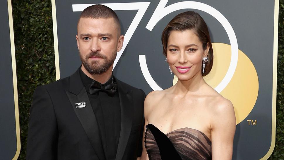 Justin Timberlake and Jessica Biel at 2018 Golden Globes