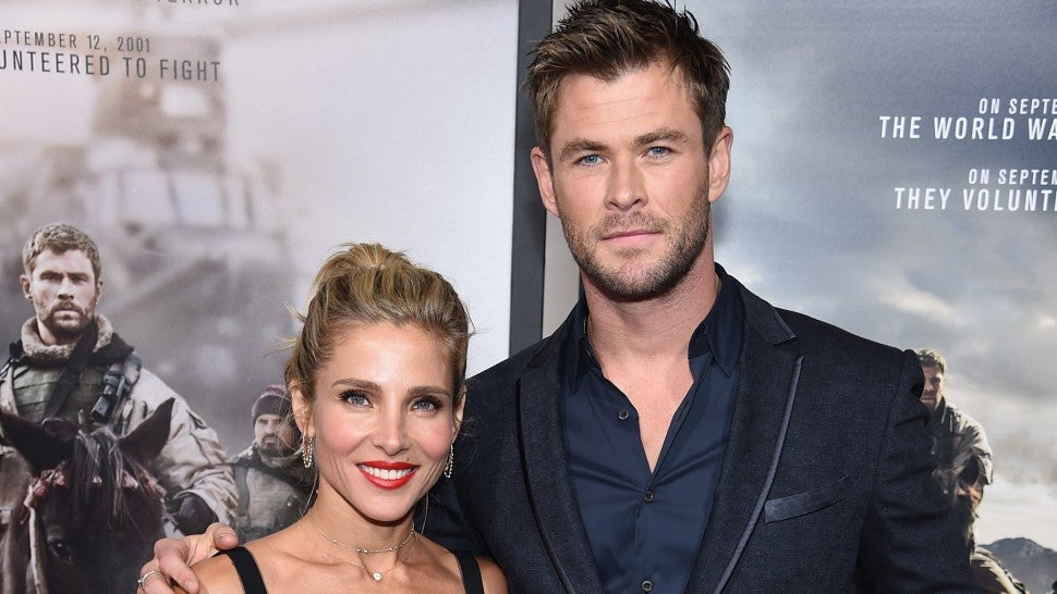 Elsa Pataky and Chris Hemsworth 12 Strong Premiere