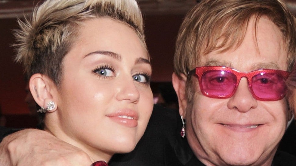 Miley Cyrus and Elton John