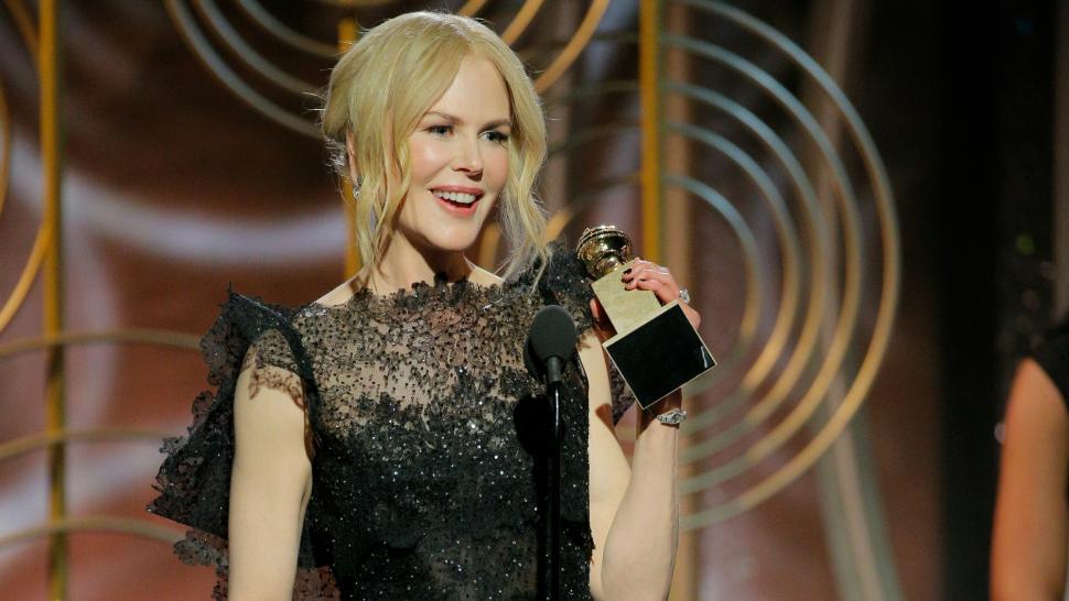 Nicole Kidman winning Golden Globe