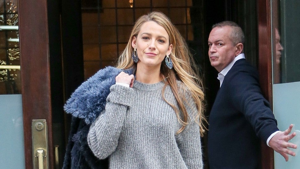 Blake Lively exits her NYC hotel.