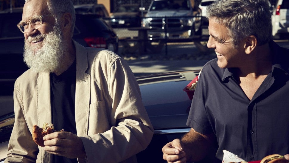David Letterman and George Clooney hang out at In-N-Out Burger