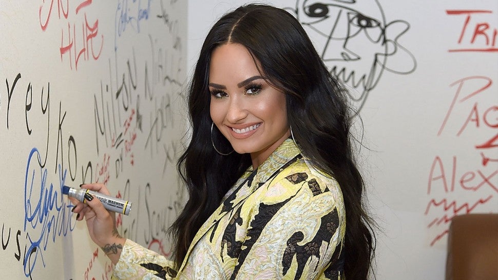 Demi Lovato signing wall at Music Choice
