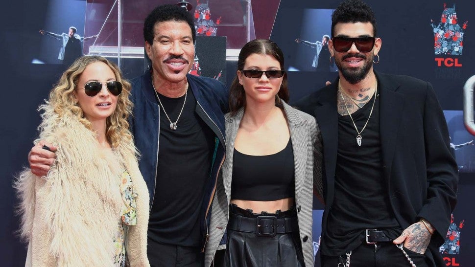 Nicole Richie, Lionel Richie, Sofia Richie and Miles Richie at the handprint ceremony in Hollywood