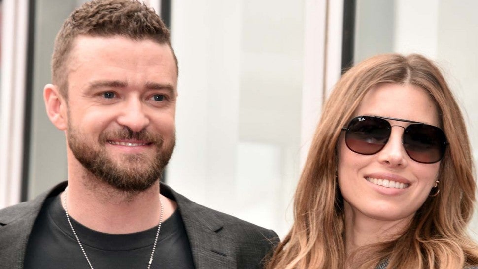 Justin Timberlake and Jessica Biel at *NSYNC's Walk of Fame Ceremony on Apr. 30