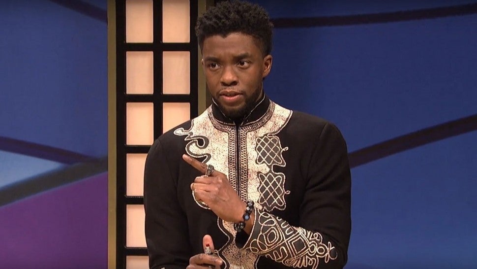 Chadwick Boseman plays Black Panther's T'Challa on 'Saturday Night Live'