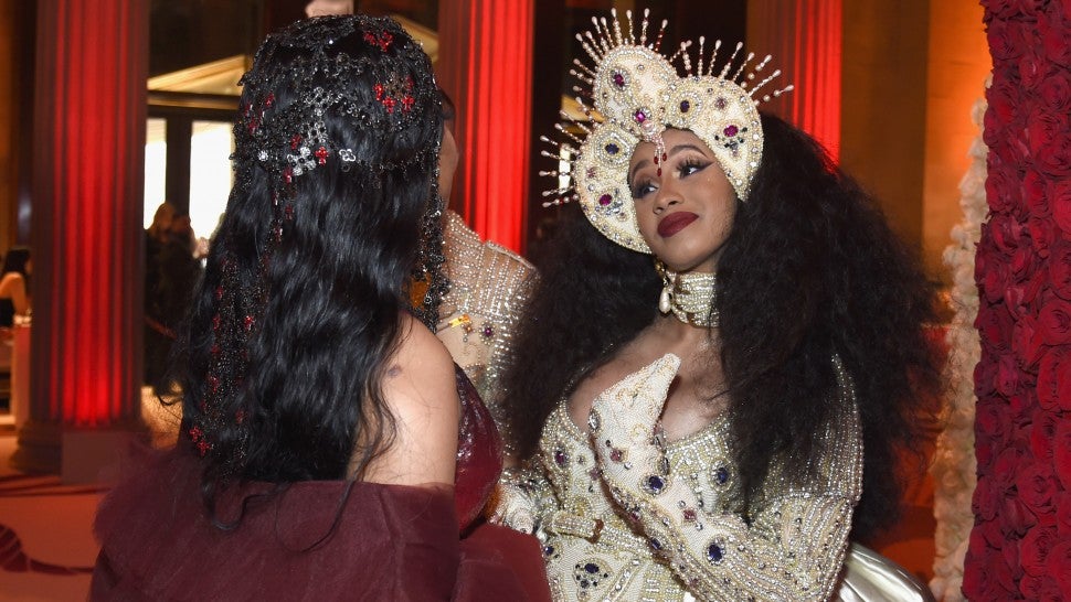 Nicki Minaj and Cardi B at the 2018 Met Gala.