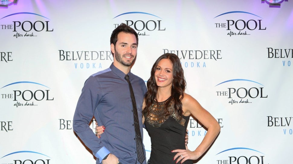 Desiree Hartsock and Chris Siegfried from 'The Bachelorette' hosts The Pool After Dark at Harrah's Resort on Saturday January 4, 2014 in Atlantic City, New Jersey.