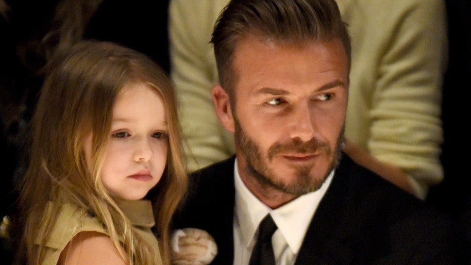David Beckham Cuts Daughter Harper S Hair In Sweet Photo