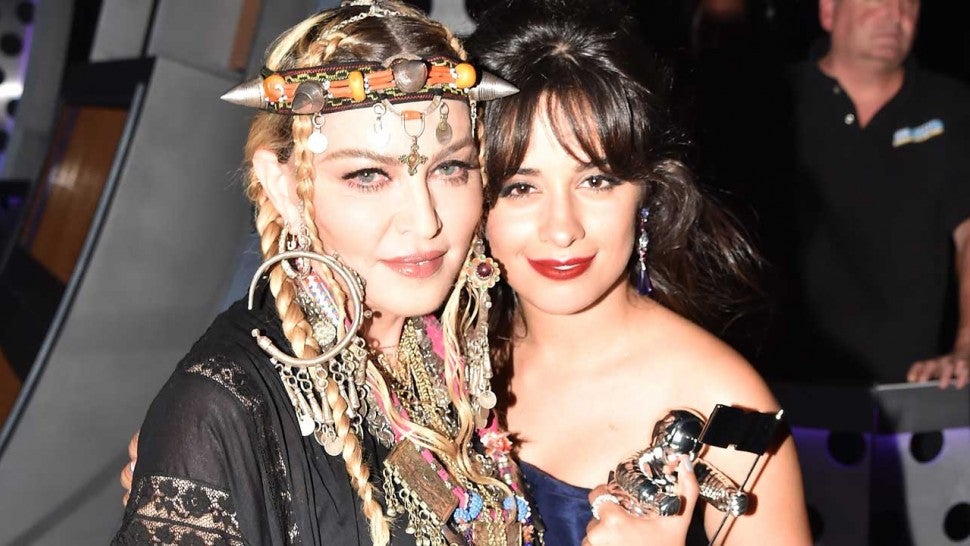 Madonna and Camila Cabello at the MTV VMAs in New York City on Aug. 20