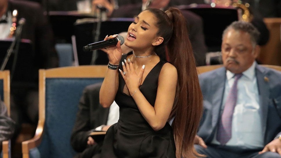 Ariana Grande Performs At Aretha Franklins Funeral